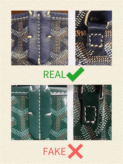 fake goyard with strap|how to identify a fake goyard.